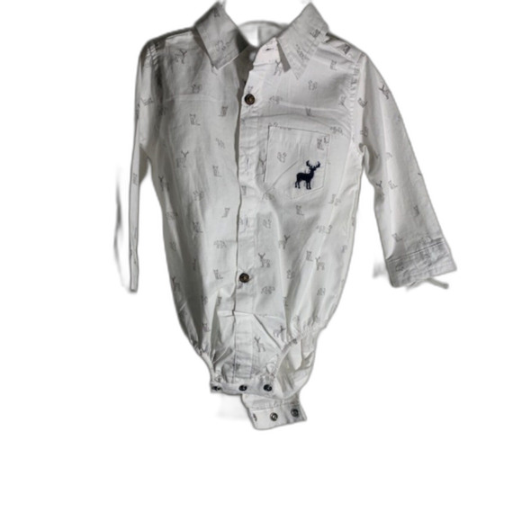 Brand new Old Navy Puffer Vest & White Dress shirt with Navy Pants 6/12M - Picture 4 of 9